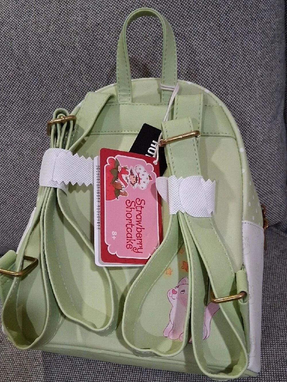 Loungefly Strawberry Shortcake Kids Pastel Green Polka Dot Mini Backpack